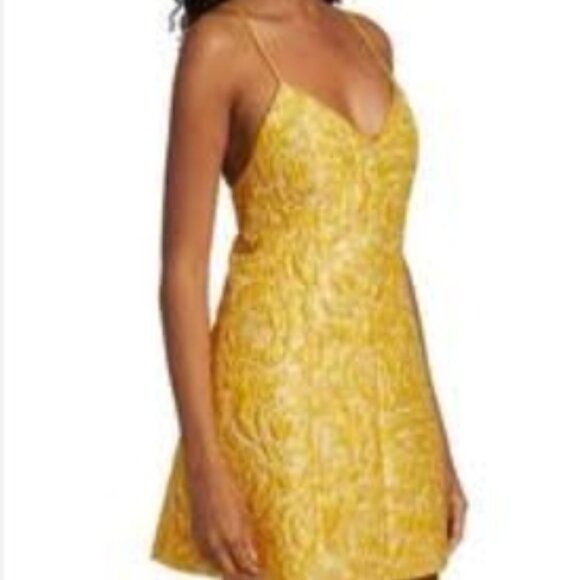 NWOT Alice + Olivia Tayla Structured Cloqué-Jacquard Lantern Mini Dress $450 - Picture 10 of 14